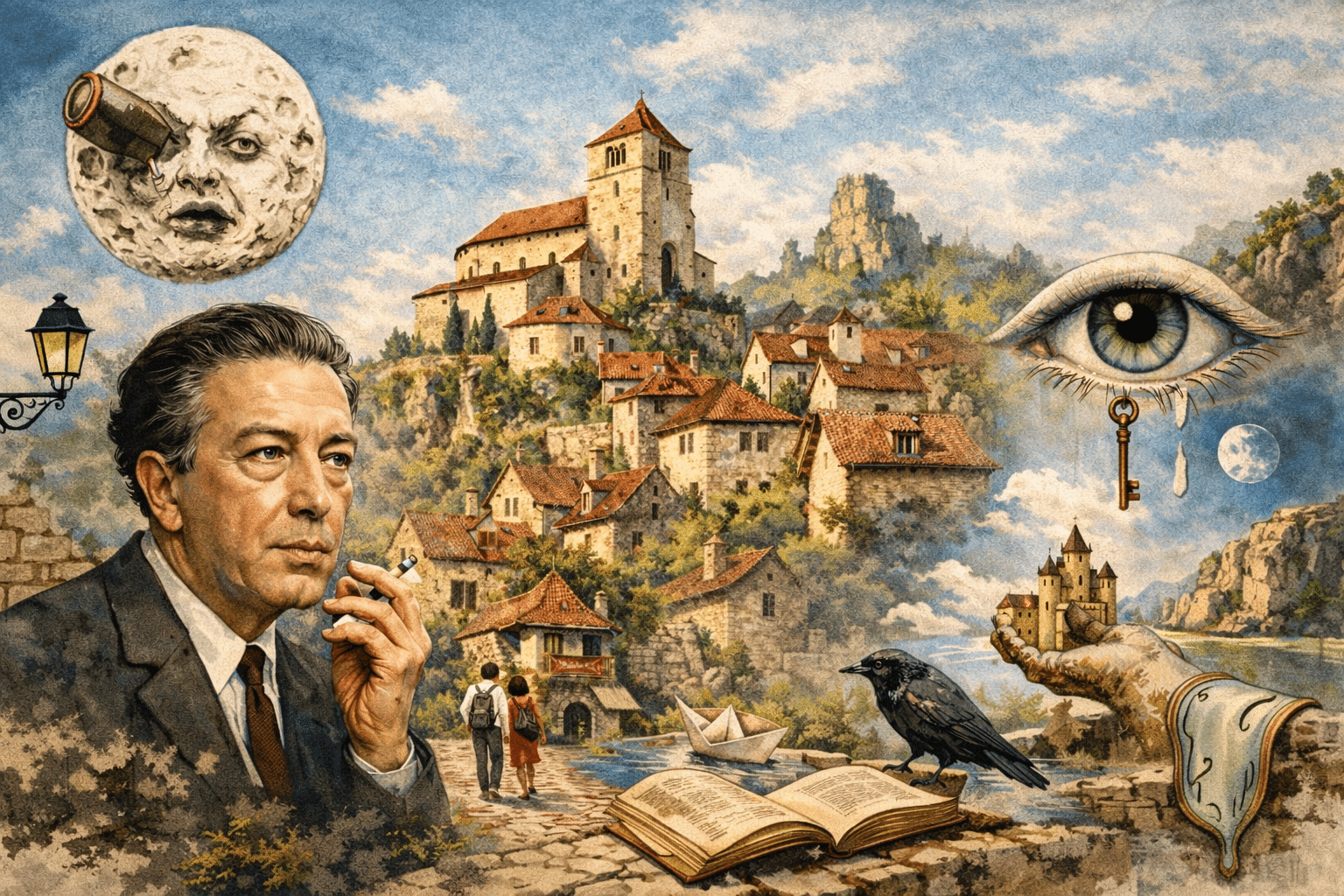 Saint-Cirq-Lapopie et André Breton : sur les traces du pape du surréalisme dans le village