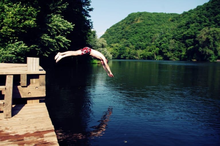 plongeon dans le Lot