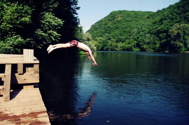 plongeon dans le Lot
